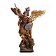 Statue Erzengel Michael bemalten Grödnertal Holz s1