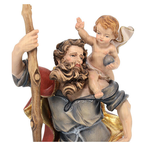Figura Święty Krzysztof drewno malowane 4