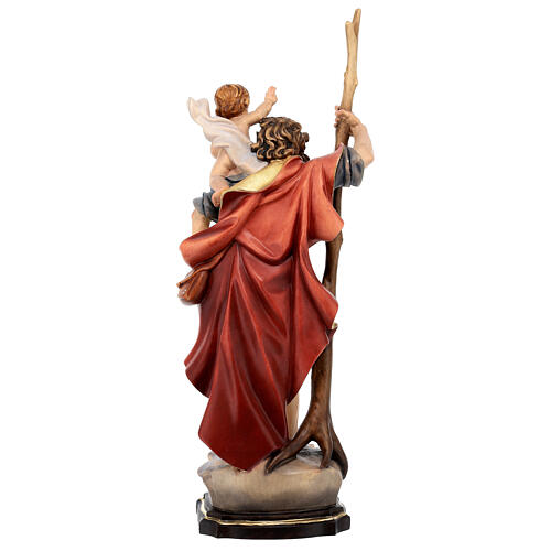 Saint Christopher statue in coloured wood 6