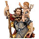 Saint Christopher statue in coloured wood s2