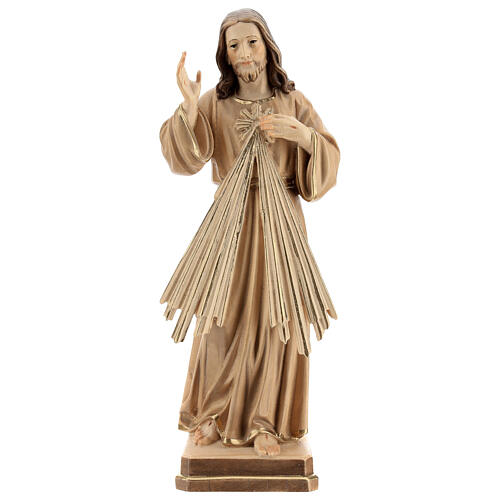 Estatua Jesús Misericordioso madera natural 1