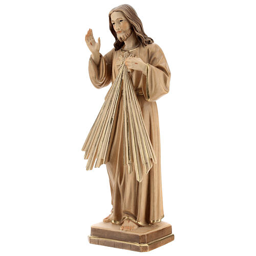 Estatua Jesús Misericordioso madera natural 3