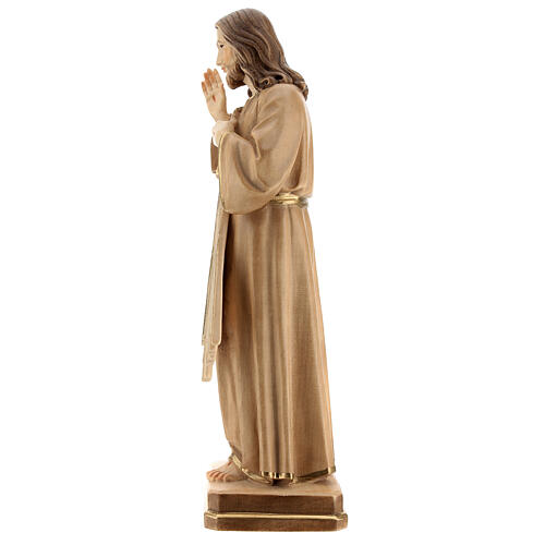 Estatua Jesús Misericordioso madera natural 4
