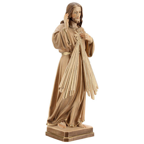 Estatua Jesús Misericordioso madera natural 5