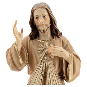 Divine Merci statue in burnished wood 3 shades Val Gardena