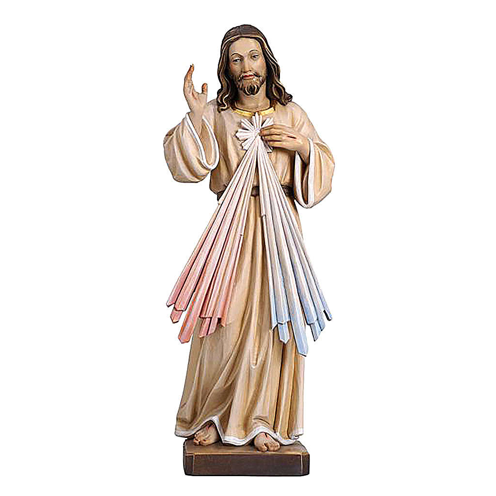 Divine Mercy statue in painted wood from Val Gardena | online sales on ...
