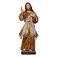 Divine Mercy statue painted in antique pure gold and silver finish s1