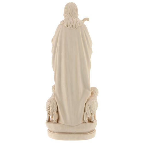 Jesus the Good Shepherd statue in natural wood 6