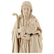 Jesus the Good Shepherd statue in natural wood s2