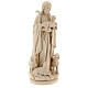 Jesus the Good Shepherd statue in natural wood s4