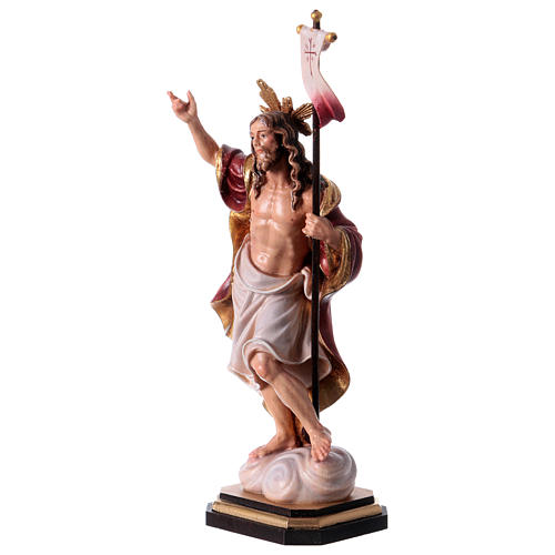 Statue auferstandener Christus bemalten Grödnertal Holz 3
