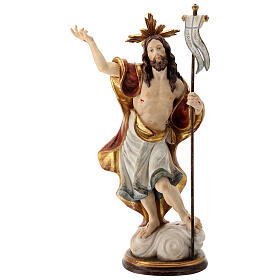 Statue auferstandener Christus Grödnertal Holz antikisiert