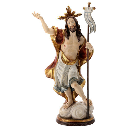 Statue auferstandener Christus Grödnertal Holz antikisiert 1