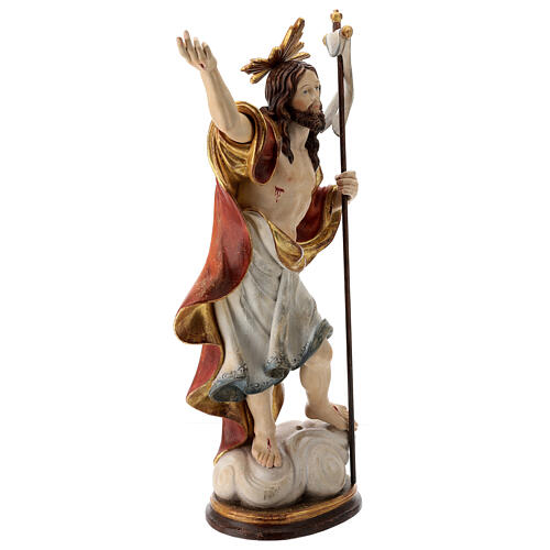 Statue auferstandener Christus Grödnertal Holz antikisiert 5