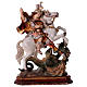 Saint George on horse in wood coloured in pure gold Val Gardena s1