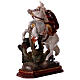 Saint George on horse in wood coloured in pure gold Val Gardena s4