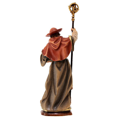 Wooden coloured statue of Saint Leonard Valgardena 5