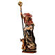 Wooden coloured statue of Saint Leonard Valgardena s3