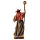Wooden coloured statue of Saint Leonard Valgardena s5