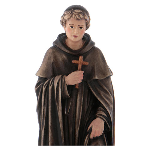 Wooden statue of Saint Peregrine in coloured wood of Valgardena 2