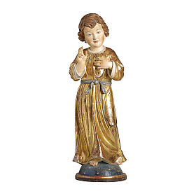 Adolescent Jesus Christ with gold mantle in wood Valgardena