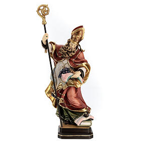 Valgardena coloured wooden statue of Saint Urban