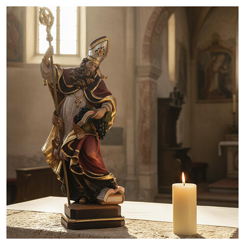 Valgardena coloured wooden statue of Saint Urban 2