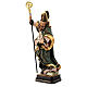 Coloured statue of Saint Patrick in wood Valgardena s4