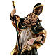 Coloured statue of Saint Patrick in wood Valgardena s5