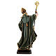 Coloured statue of Saint Patrick in wood Valgardena s8