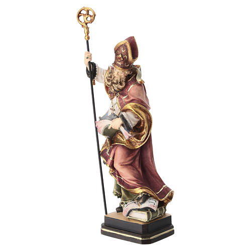 Święty Urlyk z rybą drewno kolorowe Val Gardena 5