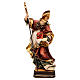 Saint Augustin avec un coeur bois coloré Val Gardena s1