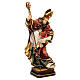 Saint Augustin avec un coeur bois coloré Val Gardena s4