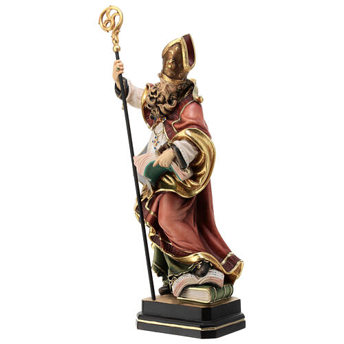 Saint Boniface with dagger in coloured wood of Valgardena 3