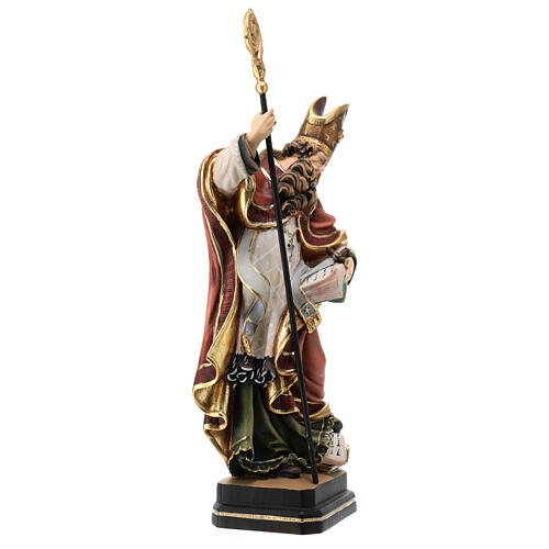 Saint Boniface with dagger in coloured wood of Valgardena 4