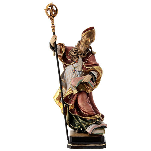 Saint Albert with feather in coloured maple wood Valgardena 1
