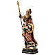 Wooden statue of Saint Wolfgang with church, coloured, Valgardena s3