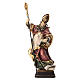 Santo Norberto com cálice madeira corada Val Gardena s1