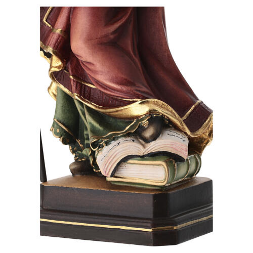 Saint Norbert with chalice in coloured wood of Valgardena 10