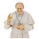 Papa Francisco pintado madera coloreada Val Gardena s2
