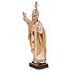Statue Papst Johannes Paul 2. bemalten Grödnertal Holz s3