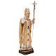 Pope John Paul II with mitre in painted maple wood of Valgardena s4