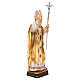 Statue Papst Johannes Paul 2. Grödnertal Holz goldene Kasel s4