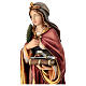 Saint Regina with sword in painted maple wood of Valgardena s5