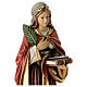 Saint Sophia with sword in painted maple wood of Valgardena s2