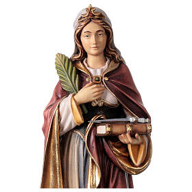 Sainte Victoire avec épée palmier peinte bois érable Val Gardena