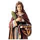 Santa Vittoria con spada dipinta legno acero Valgardena s2