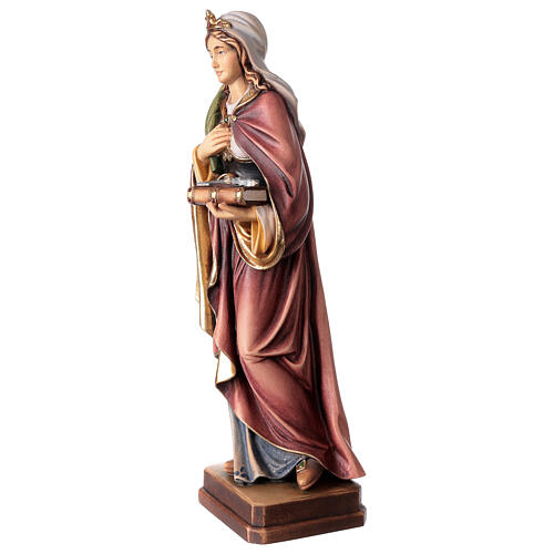 Saint Victoria with sword in painted maple wood of Valgardena 3
