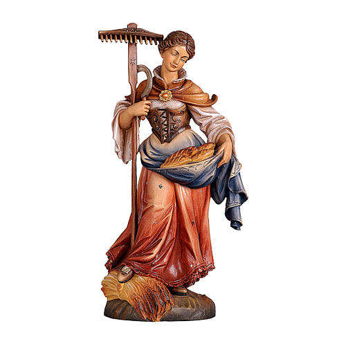Painted statue in wood Saint Notburga, Val Gardena 1