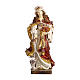 Painted statue in wood Saint Elizabeth with bread, golden details, Val Gardena s1